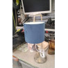 LAMPE ABAT JOUR VELOURS BLEU