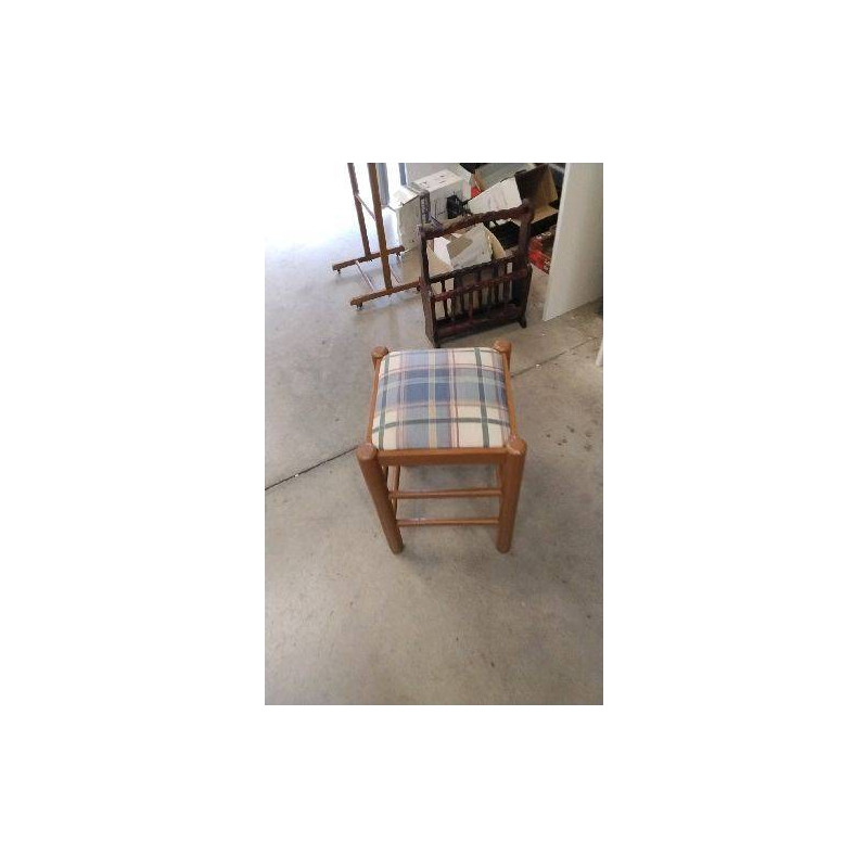 TABOURET BOIS TISSU