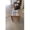 TABOURET BOIS TISSU