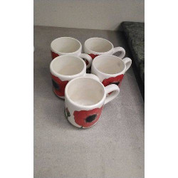 TASSES COQUELICOT X5 
