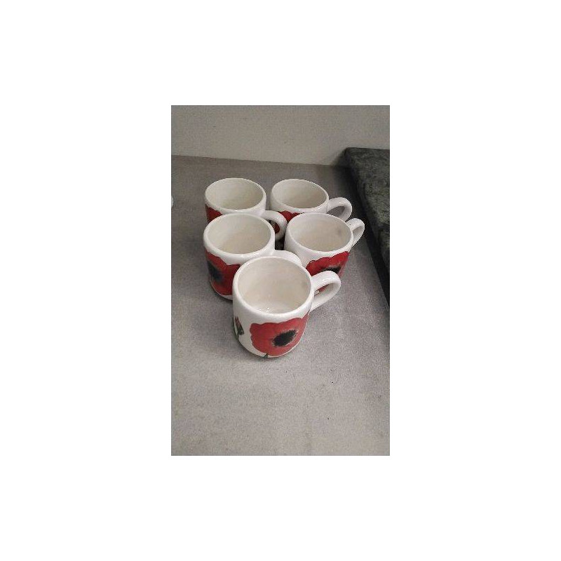 TASSES COQUELICOT X5 