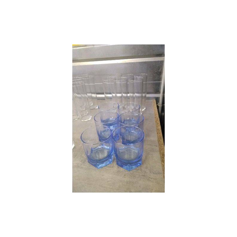 VERRE A WHISKY BLEU LE LOT
