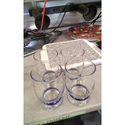 VERRE BLEU X4