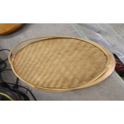 PLATEAU ROTIN BAMBOU GM