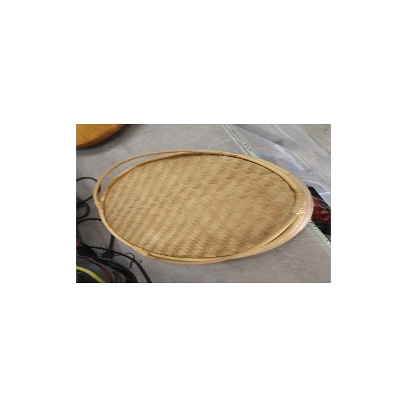 PLATEAU ROTIN BAMBOU GM