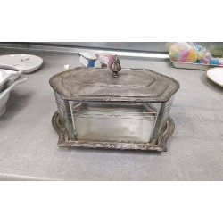 BOITE VERRE METAL ARGENTE 