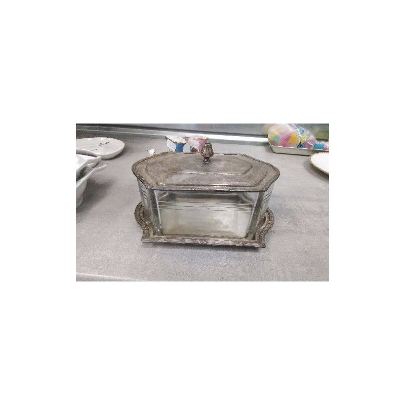 BOITE VERRE METAL ARGENTE 
