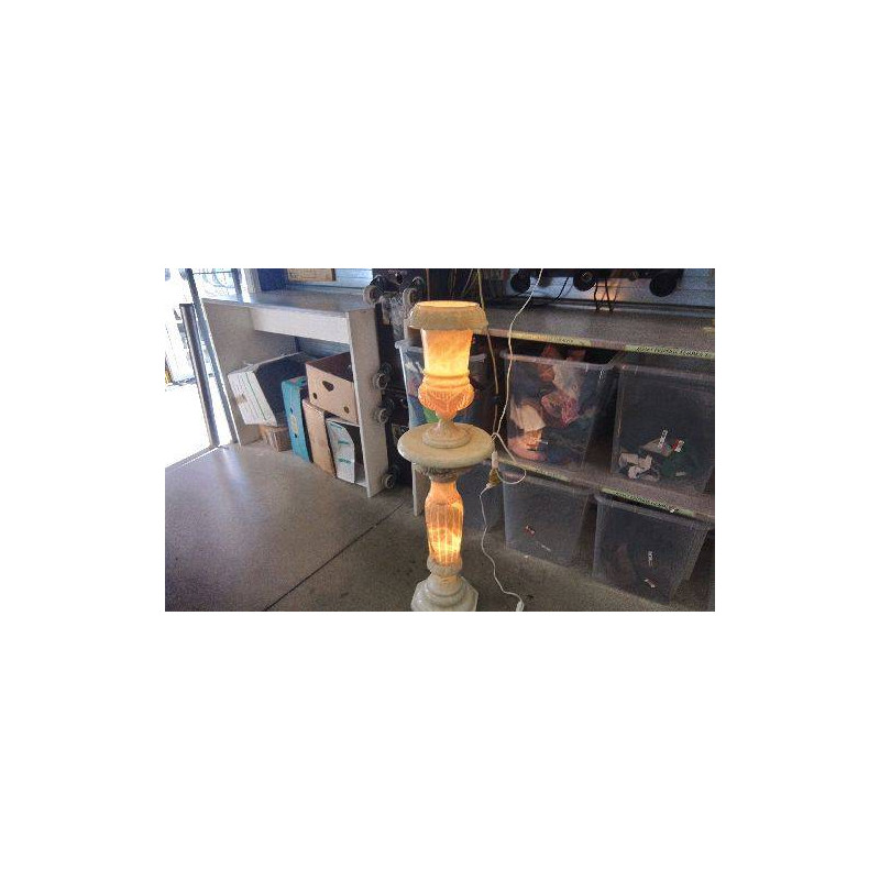 COLONNE LUMINEUSE ALBATRE + LAMPE