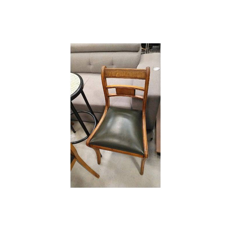 CHAISE BOIS CUIR