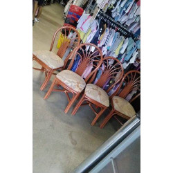 CHAISE ROTIN TISSU 