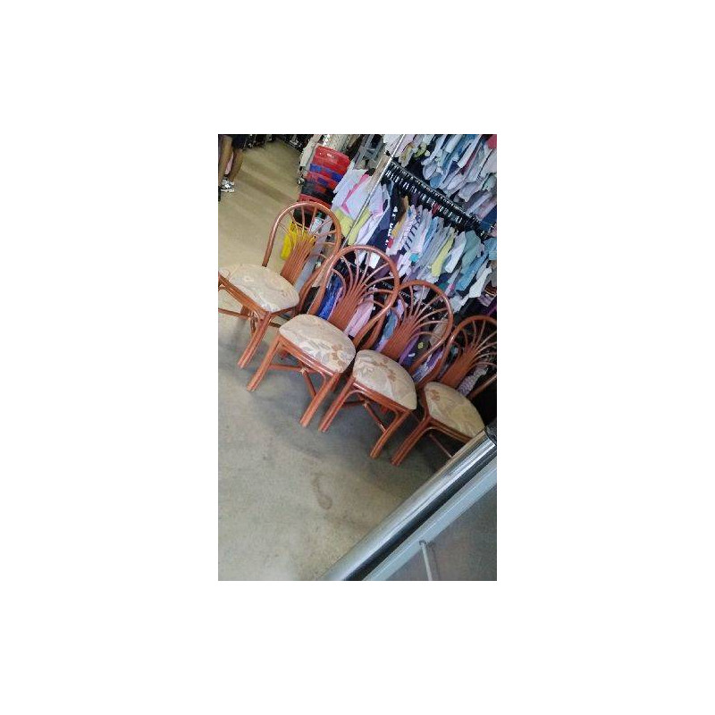 CHAISE ROTIN TISSU 