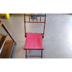 CHAISE PLIANTE BOIS TISSU