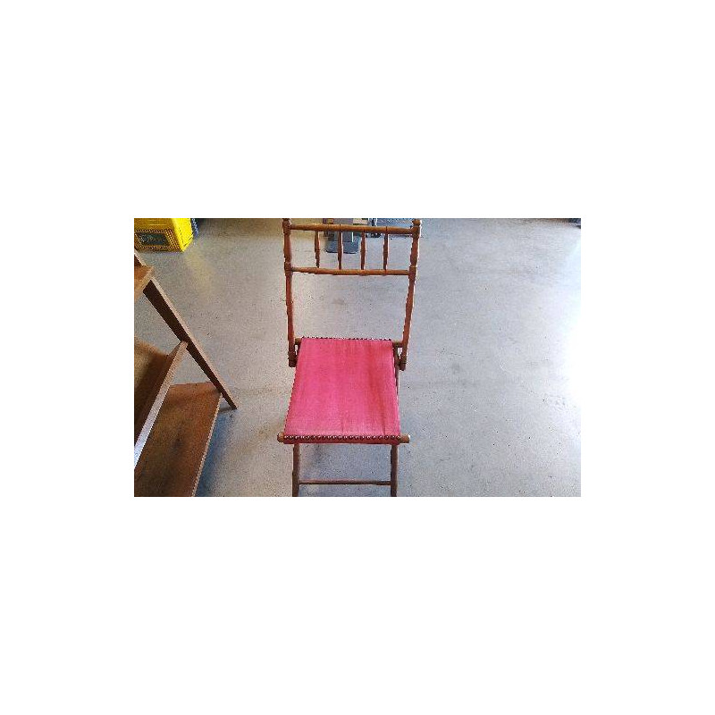 CHAISE PLIANTE BOIS TISSU