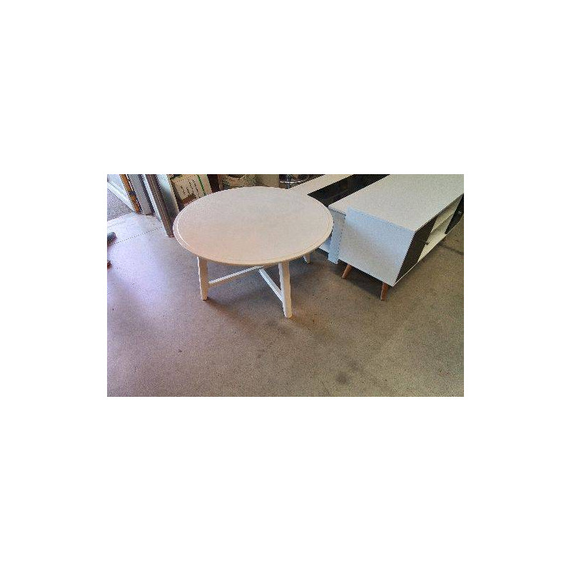 TABLE BASSE BLANCHE RONDE