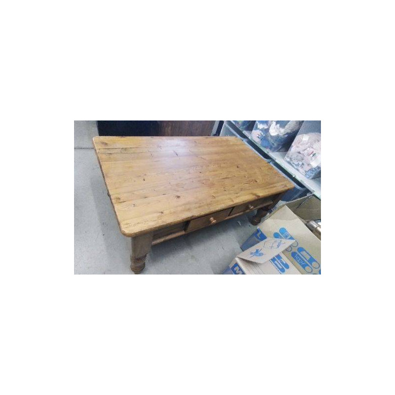 TABLE BASSE PIN 2 TIROIRS 