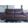 CANAPE CUIR MARRON 3 PLACES 