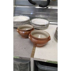 BOLS A SOUPE EN GRES X2 