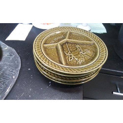 ASSIETTES A FONDUE VERTES X4 