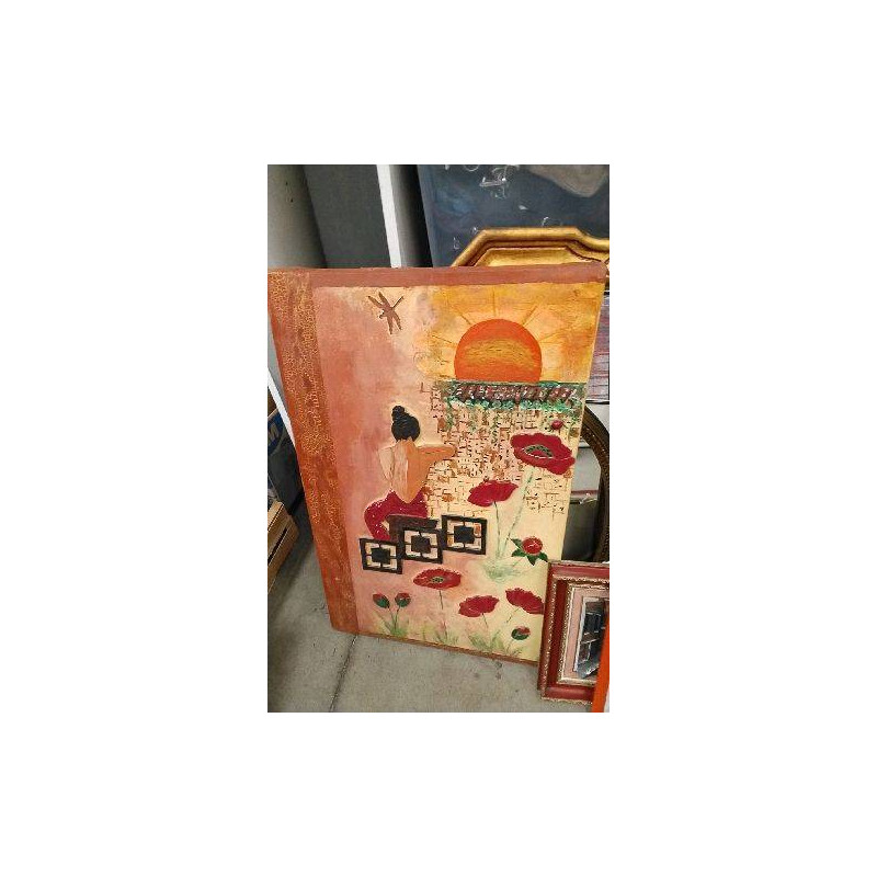 DECO TOILE FEMME COQUELICOT