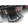 FAUTEUIL RELAX NOIR + REPOSE PIED 