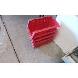 RANGEMENTS PLASTIQUE ROUGES X4