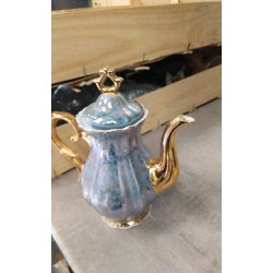 CAFETIÈRE BLEUE- OR