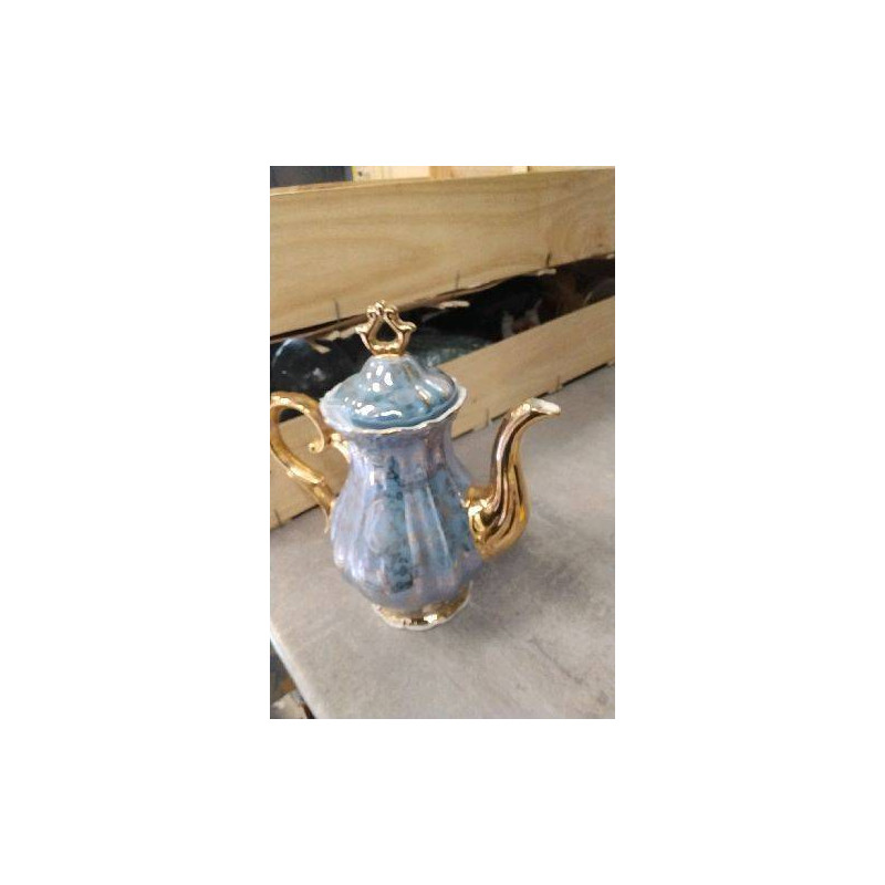 CAFETIÈRE BLEUE- OR
