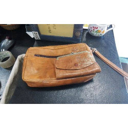 POCHETTE CUIR + PORTE MONNAIE 