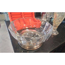 SALADIER VERRE ET METAL