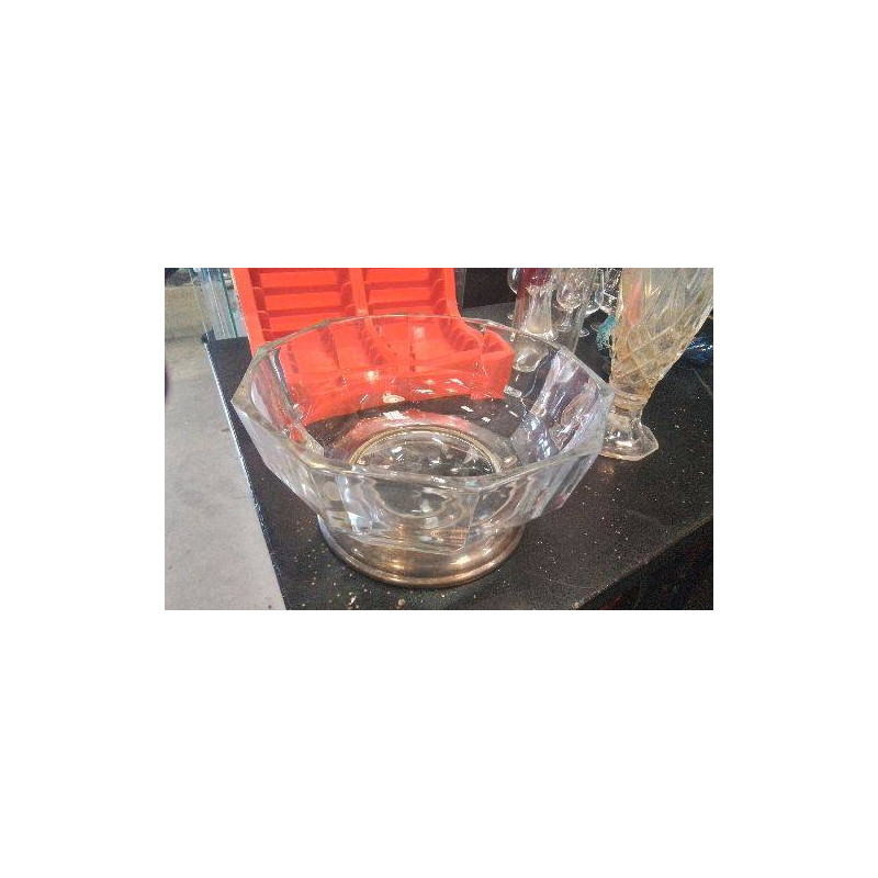 SALADIER VERRE ET METAL