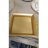 PLAT CARRE PLASTIQUE DORE 