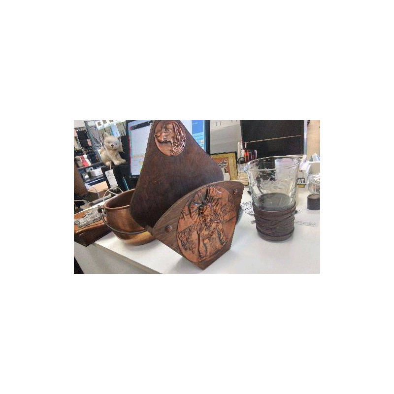 PORTE FILTRES A CAFE BOIS ET CUIVRE 