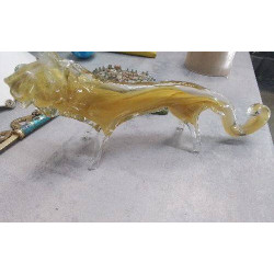 DECO LION VERRE 