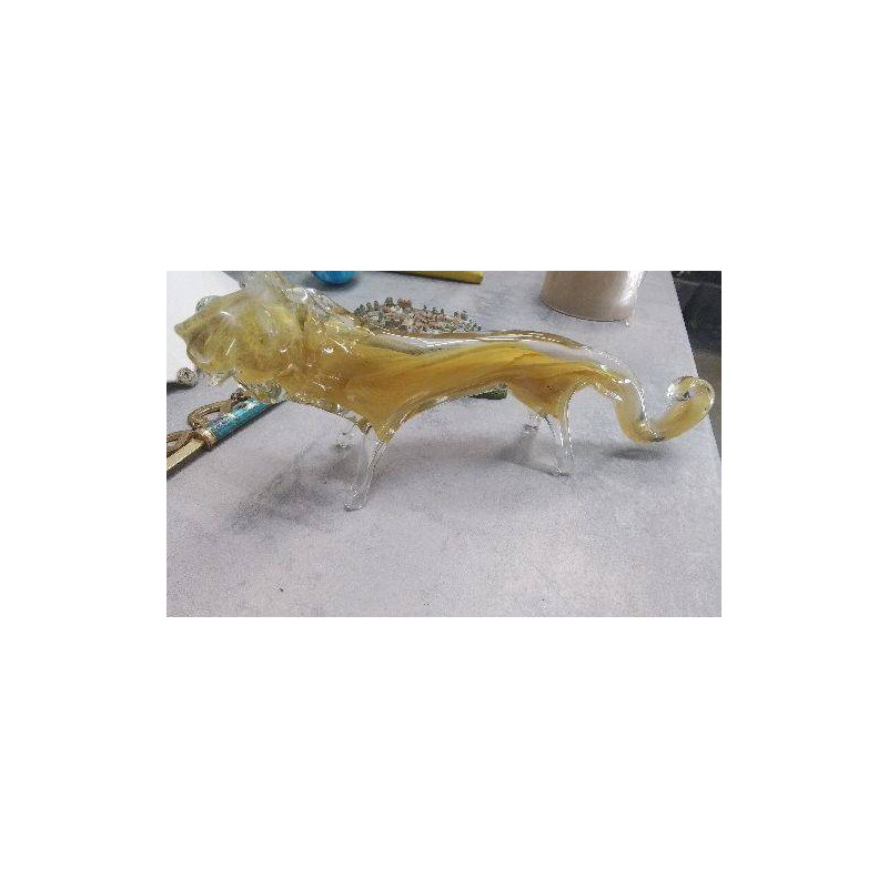 DECO LION VERRE 