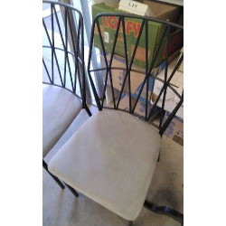 CHAISE METAL TISSU