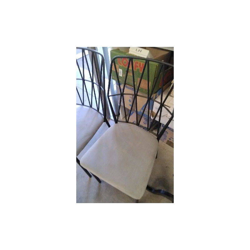 CHAISE METAL TISSU