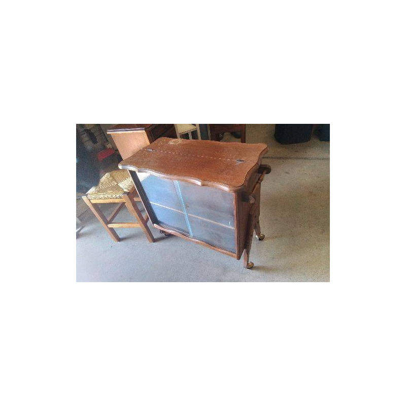 MEUBLE BAR VINTAGE/ ROULETTES - 1 TRAPPE