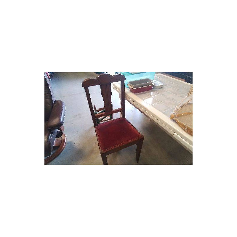 CHAISE BOIS VELOURS 