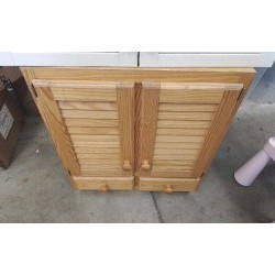 MEUBLE PIN 2 PORTES 2 TIROIRS 
