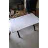 TABLE BASSE METAL DESSUS MARBRE