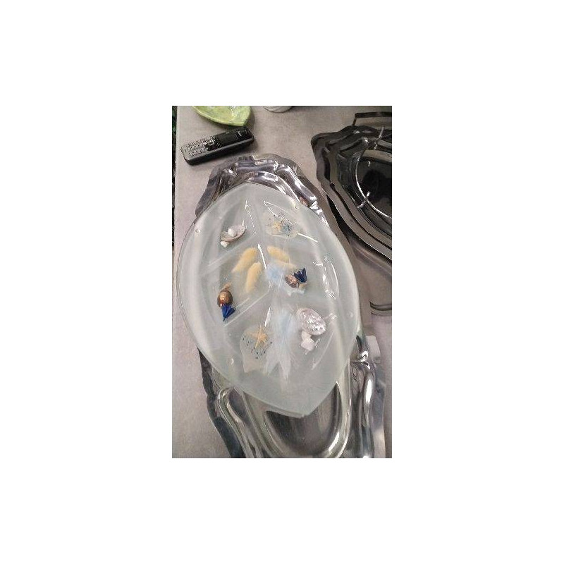 DESSOUS DE PLAT OVALE VERRE - ETOILE DE MER
