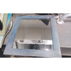 MIROIR CARRE BLEU 