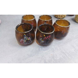 VERRES MARRONS X5 