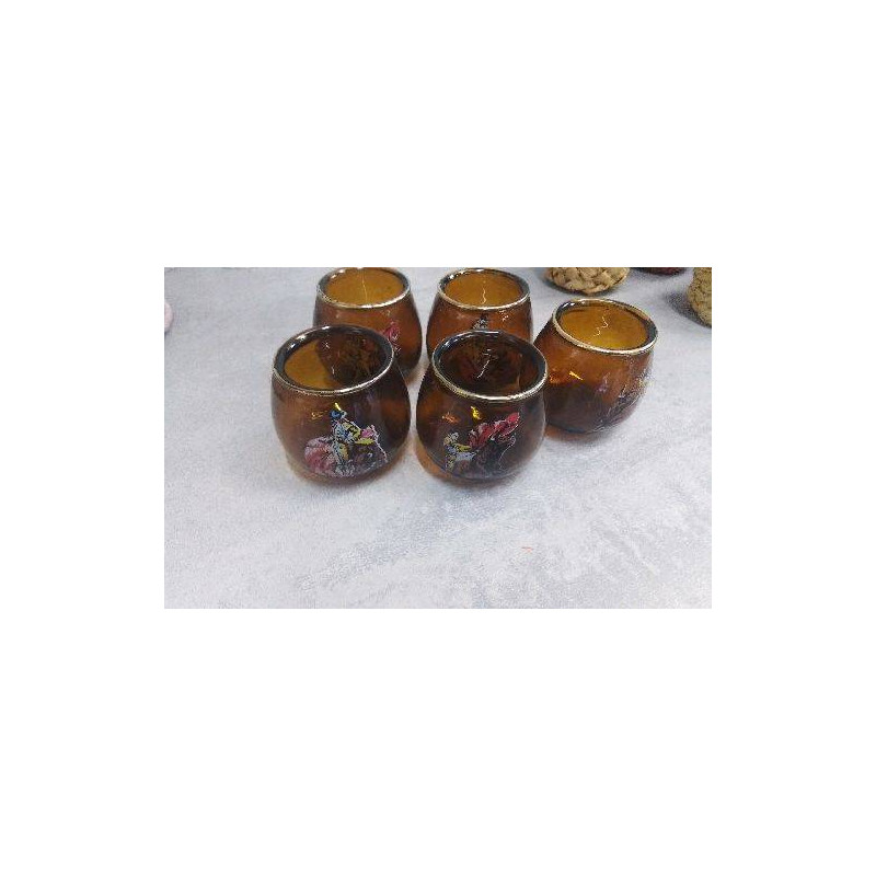 VERRES MARRONS X5 