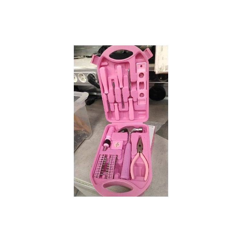 MALETTE OUTILLAGE GIRLY ( MANQUE UN EMBOUT)