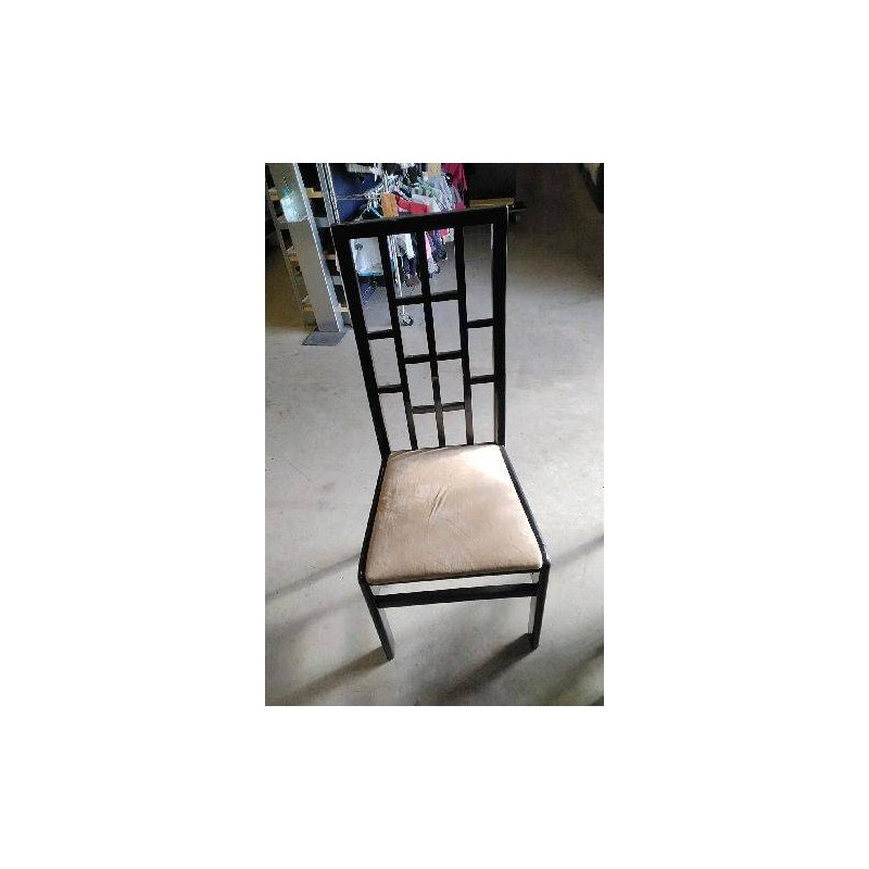 CHAISE BOIS TISSU  EN L’ÉTAT 