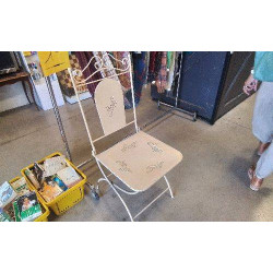 CHAISE FER FORGE  ECRU