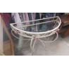 CONSOLE DEMI LUNE VERRE METAL