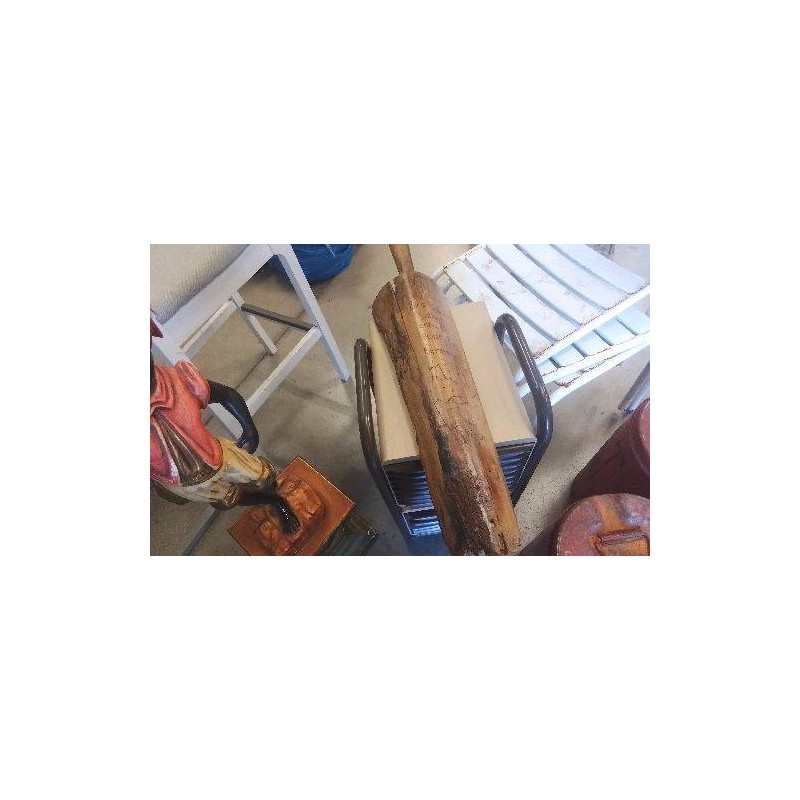 DECO PELLE A GRAIN - BOIS- FIN 19EME - EN L’ETAT