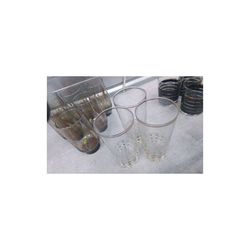 VERRE ORANGEADE CARRE DORE